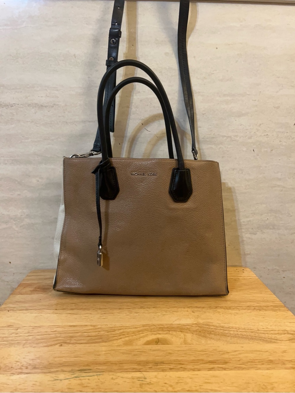 Michael Kors Mercer Large Convertible Leather Tote Bag